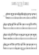 Téléchargez l'arrangement pour piano de la partition de Traditionnel-Dans-cette-etable en PDF
